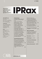 IPRax 2014/05 (September/Oktober)