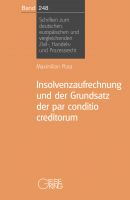 Band 248: Insolvenzaufrechnung und der Grundsatz der par conditio creditorum