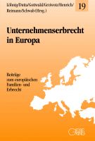 Band 19: Unternehmenserbrecht in Europa (Mai 2018)